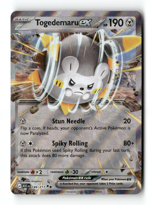 Togedemaru ex 149 - Ascended Heroes - Near Mint