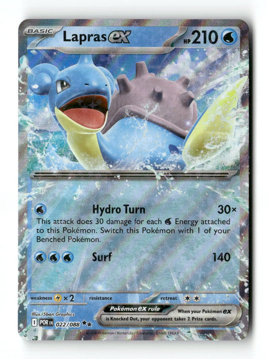 Pokemon Lapras ex 022/088 Perfect Order Near Mint