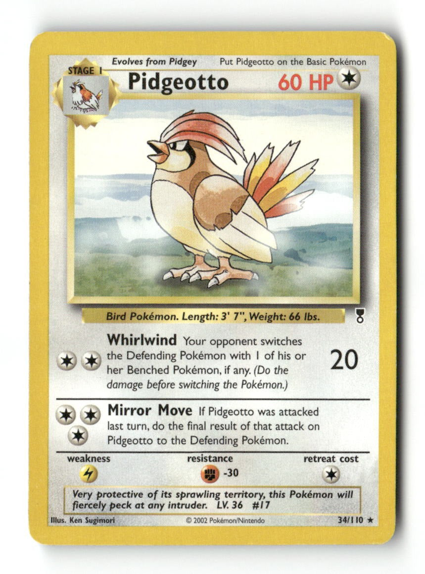 Pokemon Pidgeotto 34/110 Legendary Collection Lightly Played