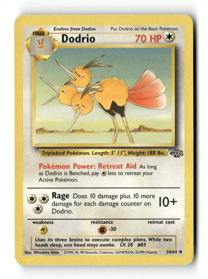Pokemon Dodrio 34/64 Jungle Lightly Played