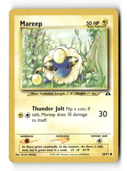 Pokemon Mareep 58/75 Neo Discovery Lightly Played