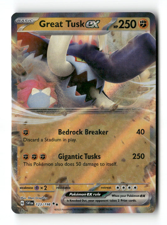 Great Tusk ex 123 - Scarlet & Violet - Near Mint