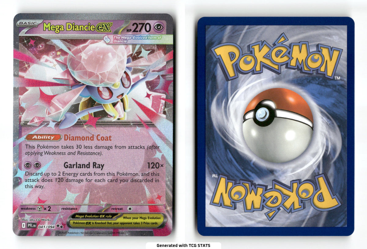 Mega Diancie ex 41 - Phantasmal Flames - Near Mint