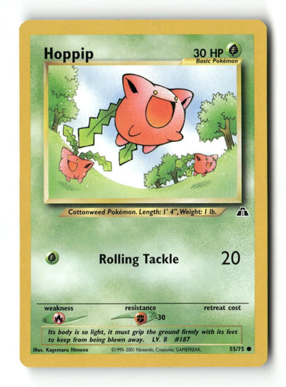 Pokemon Hoppip 55/75 Neo Discovery Lightly Played