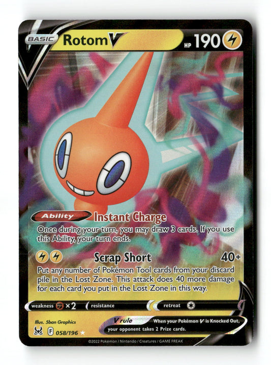 Rotom V 58 - Lost Origin - Near Mint