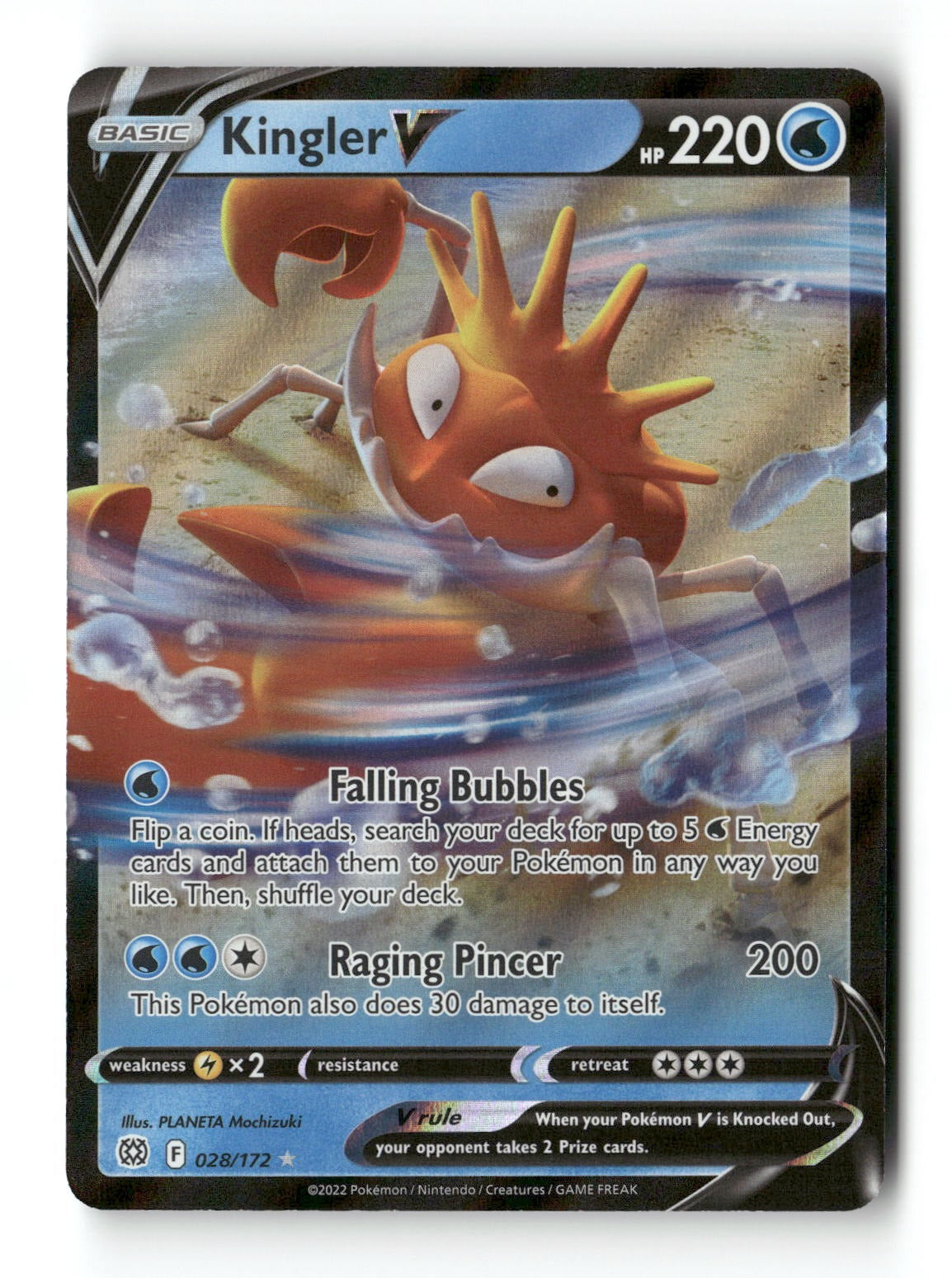 Kingler V 028/172 Brilliant Stars Near Mint