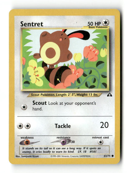 Pokemon Sentret 63/75 Neo Discovery Lightly Played
