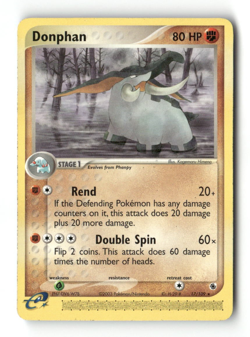 Pokemon Donphan 17/109 Ruby & Sapphire Lightly Played