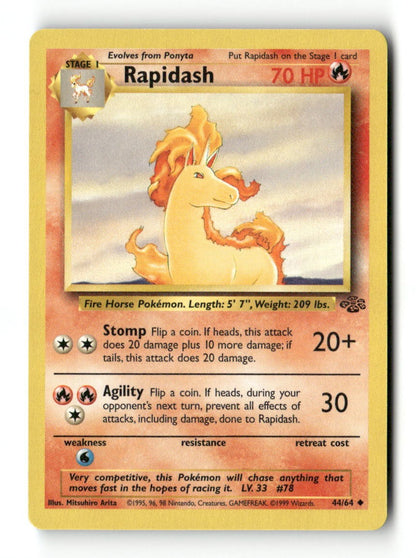 Pokemon Rapidash 44/64 Jungle Lightly Played