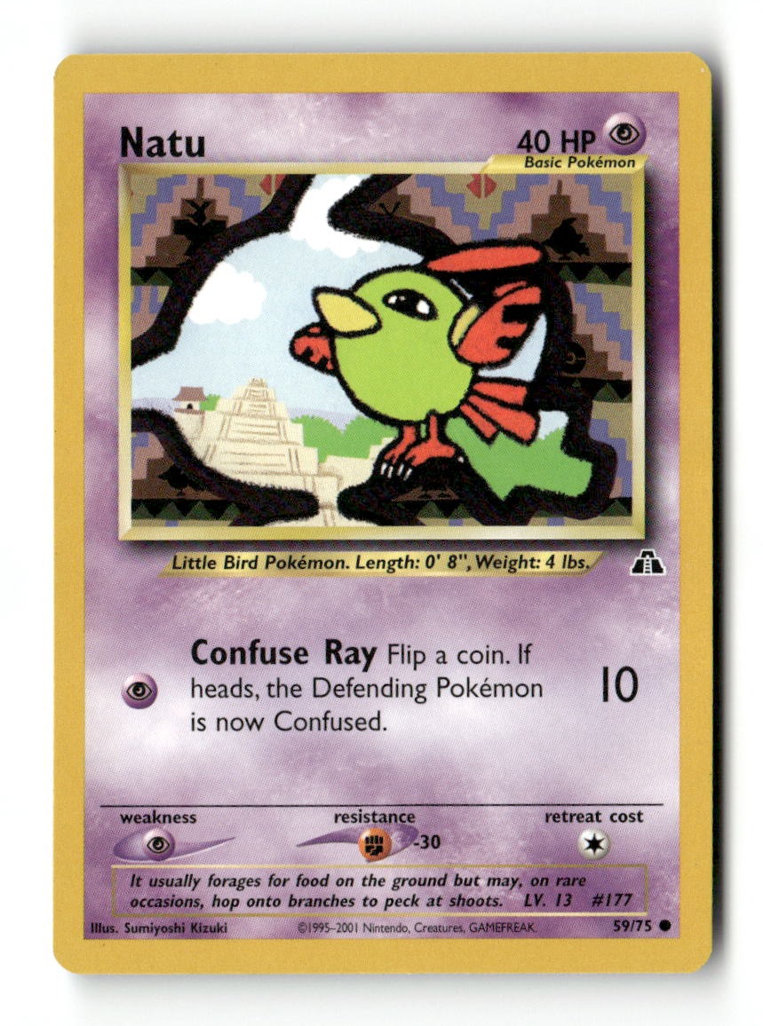 Pokemon Natu 59/75 Neo Discovery Lightly Played