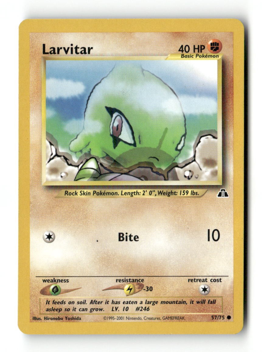 Pokemon Larvitar 57/75 Neo Discovery Lightly Played