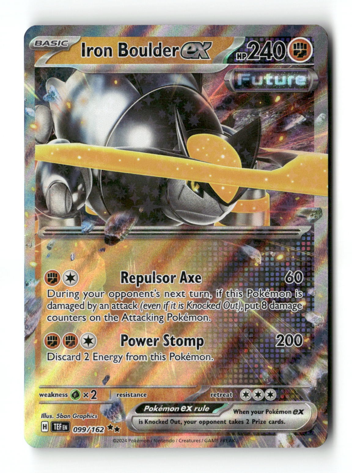 Pokemon Iron Boulder ex 099/162 Temporal Forces Near Mint