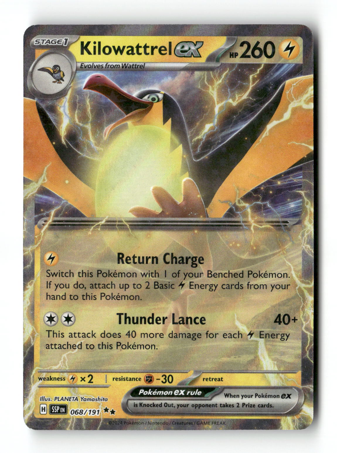 Kilowattrel ex 68 - Surging Sparks - Near Mint