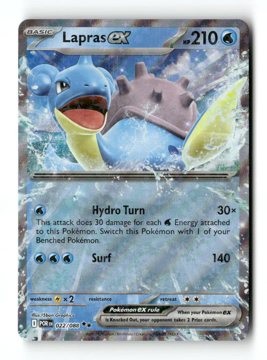 Pokemon Lapras ex 022/088 Perfect Order Near Mint
