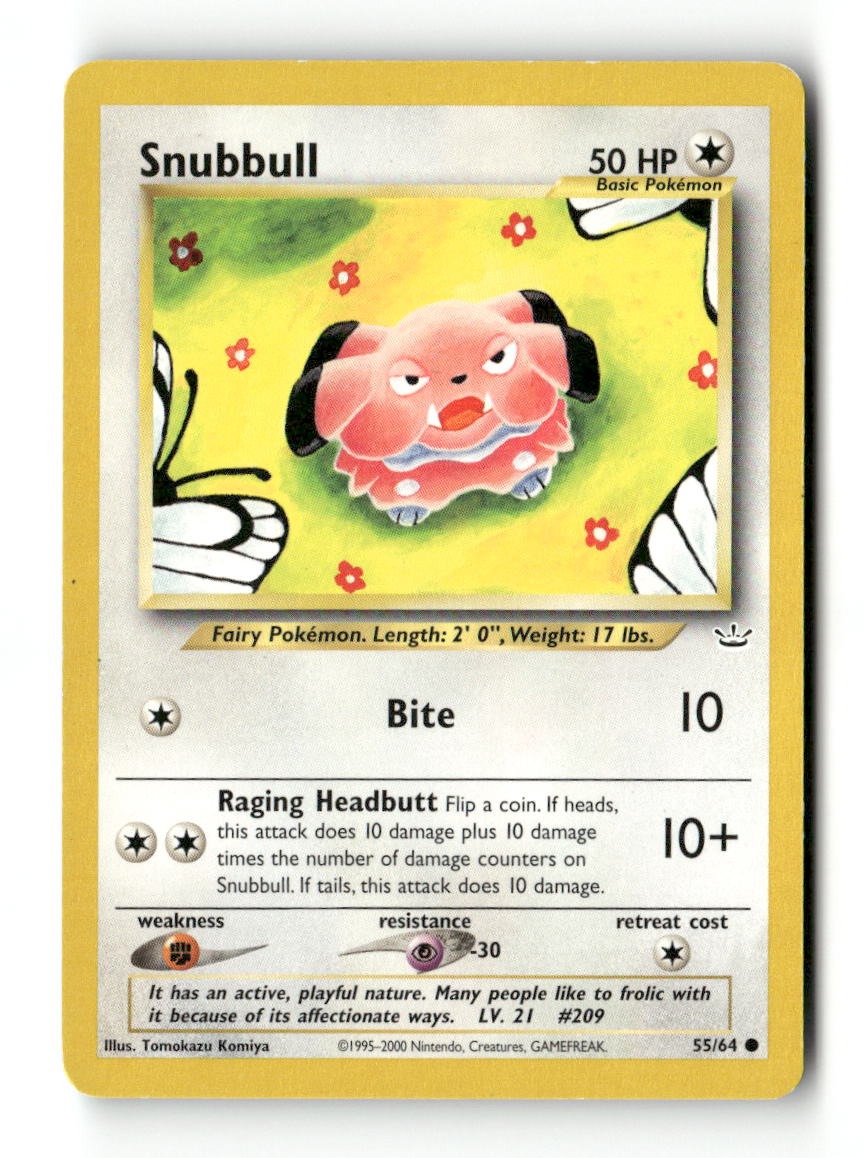 Pokemon Snubbull 55/64 Neo Revelation Lightly Played