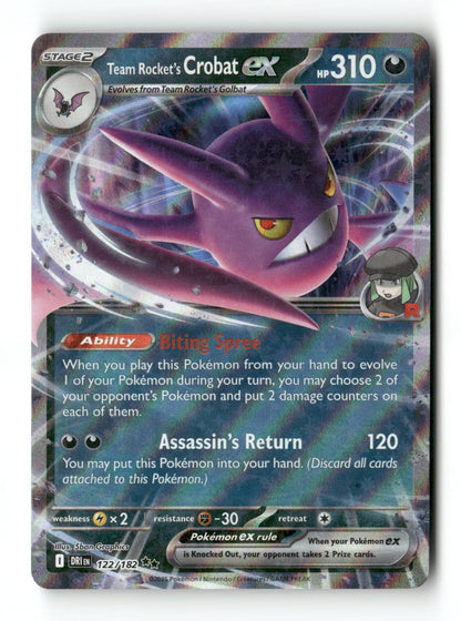 Pokemon Team Rocket's Crobat ex 122/182 Destined Rivals Near Mint
