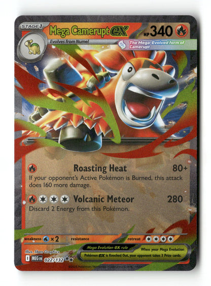 Mega Camerupt ex 22 - Mega Evolution - Near Mint