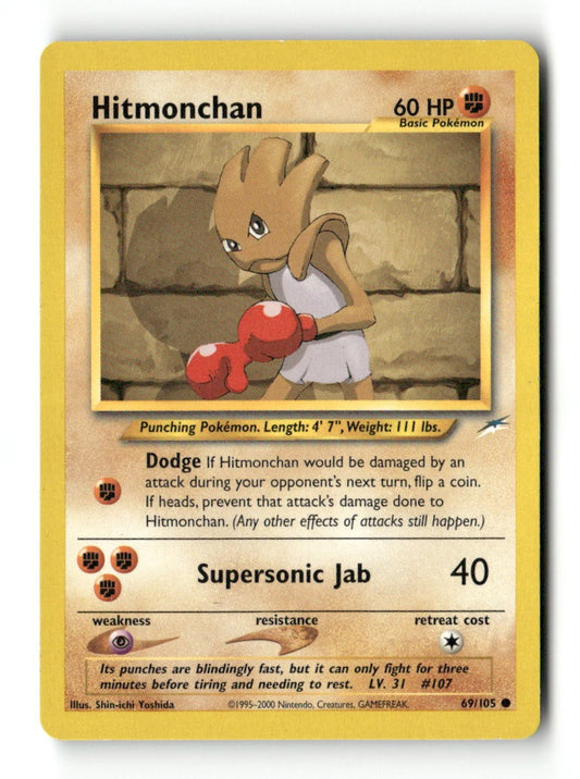 Pokemon Hitmonchan 69/105 Neo Destiny Lightly Played