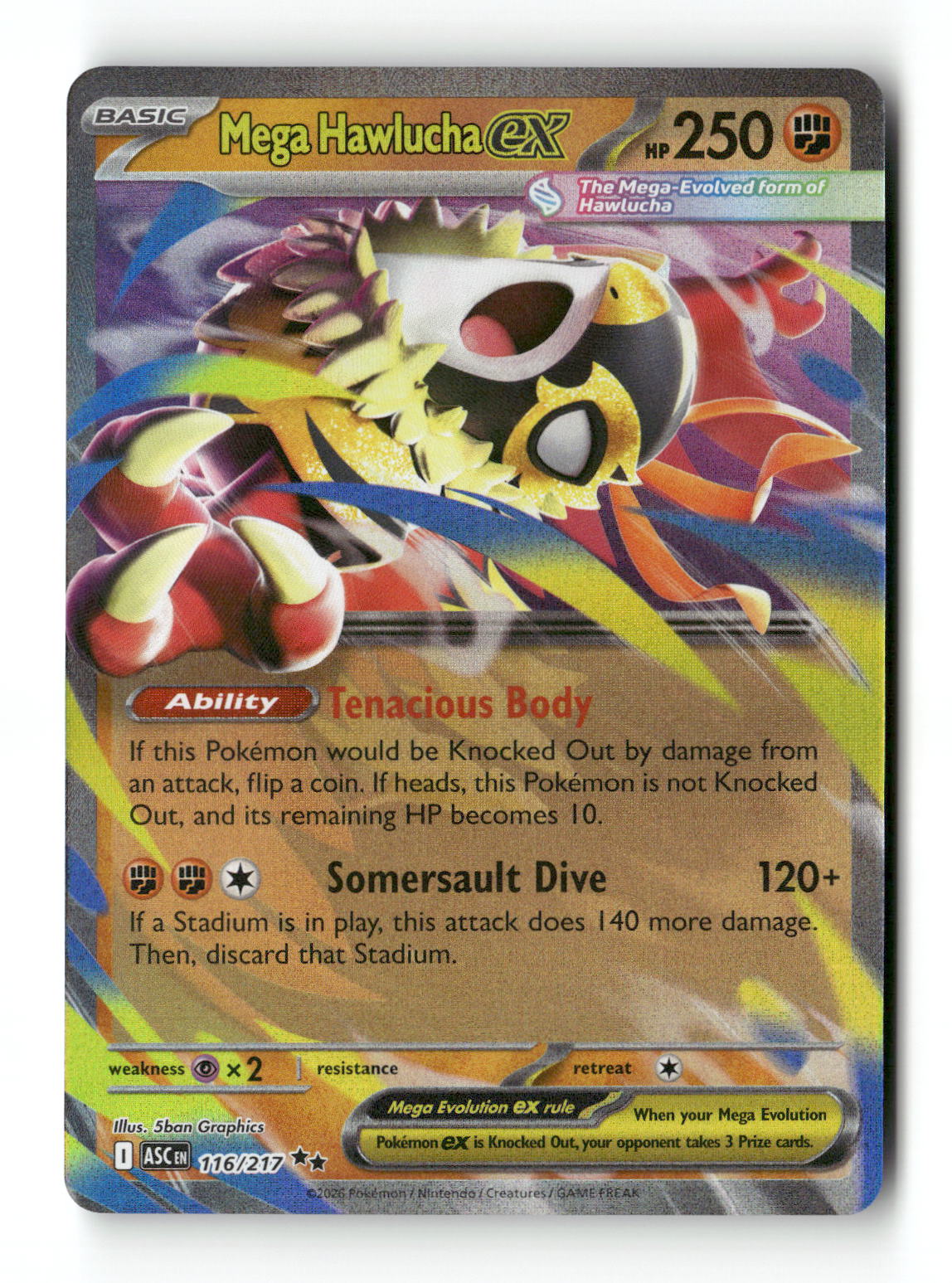 Mega Hawlucha ex 116 - Ascended Heroes - Near Mint