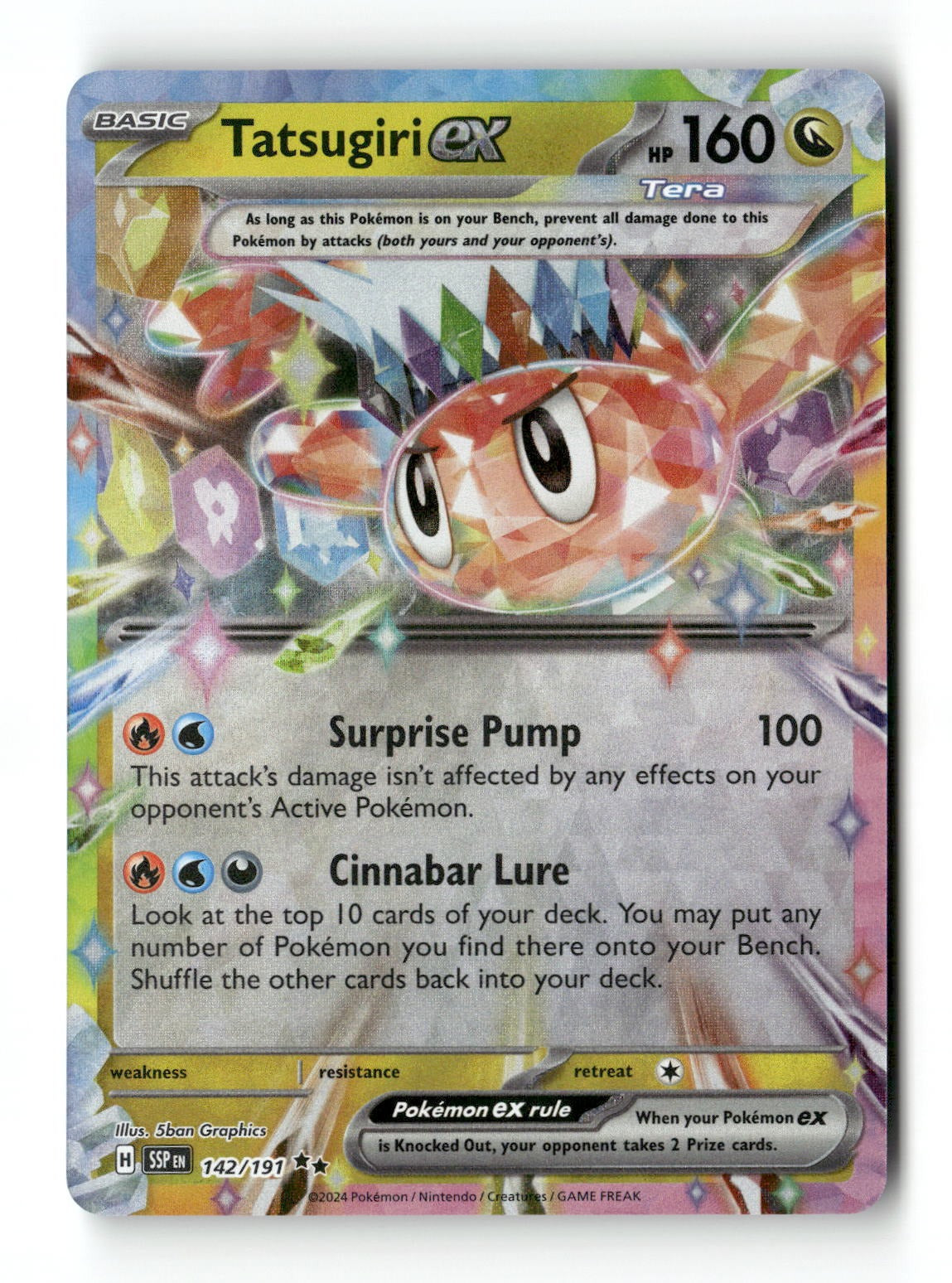 Tatsugiri ex 142/191 Surging Sparks Near Mint