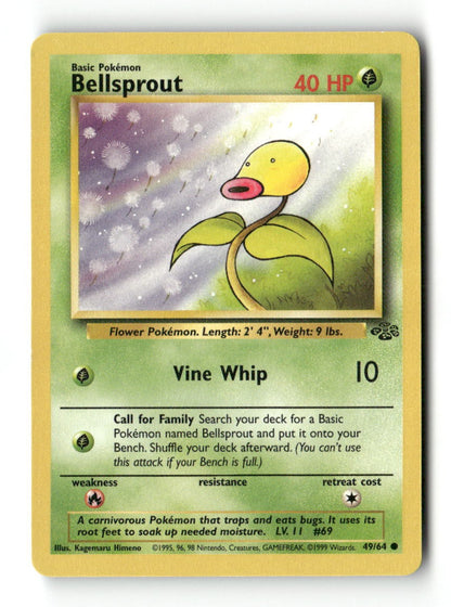 Pokemon Bellsprout 49/64 Jungle Lightly Played