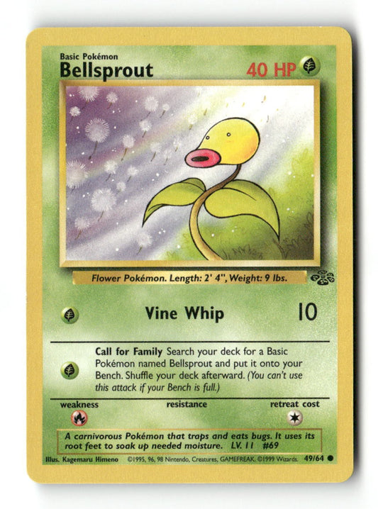 Pokemon Bellsprout 49/64 Jungle Lightly Played