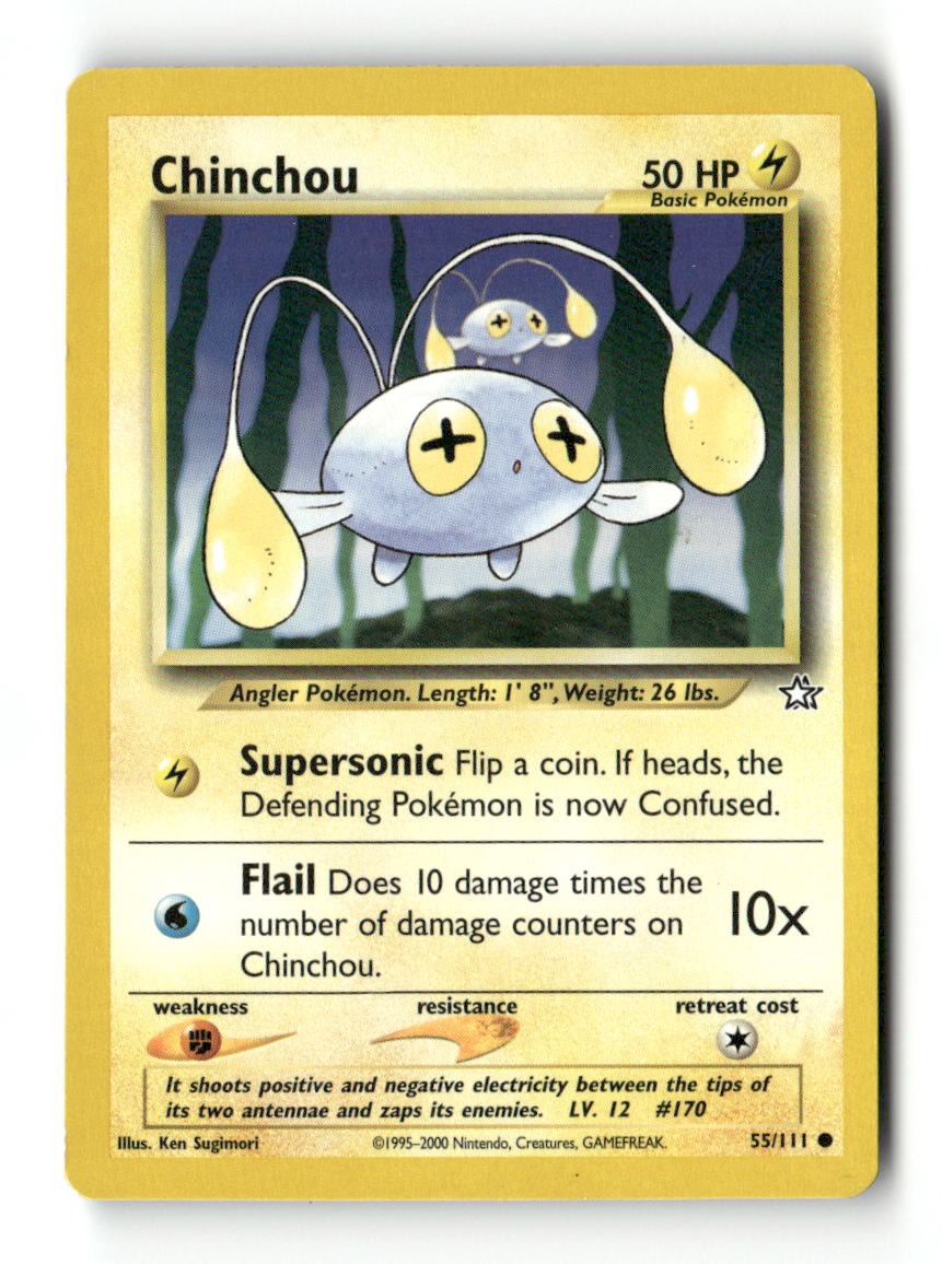 Pokemon Chinchou 55/111 Neo Genesis Lightly Played