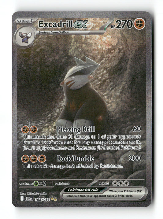 Excadrill ex 168 - Black Bolt - Near Mint