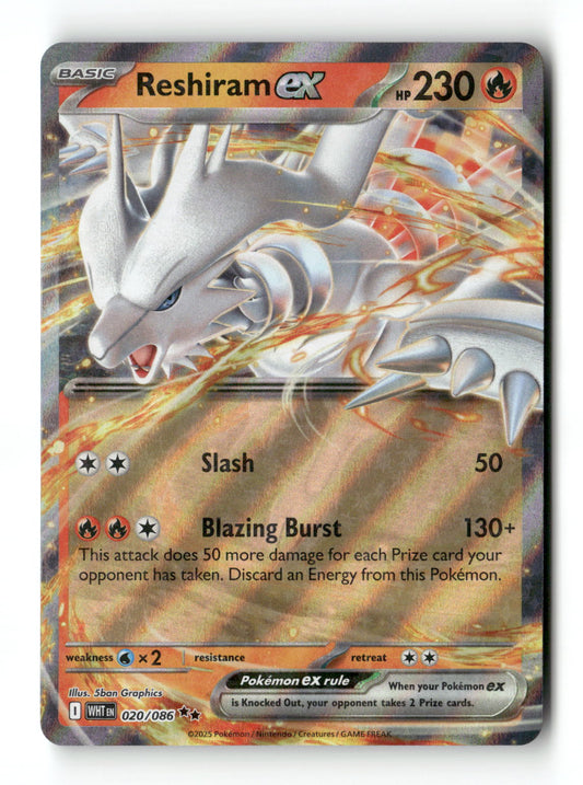 Reshiram ex 20 - White Flare - Near Mint
