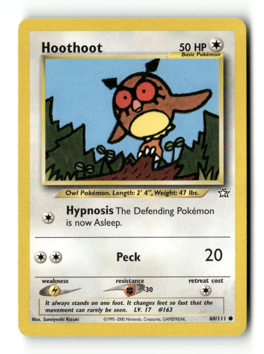 Pokemon Hoothoot 60/111 Neo Genesis Lightly Played