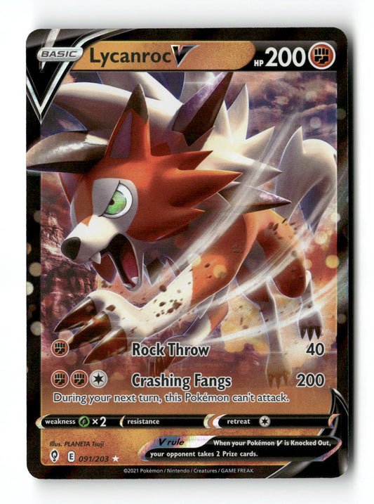 Lycanroc V 91 - Evolving Skies - Near Mint