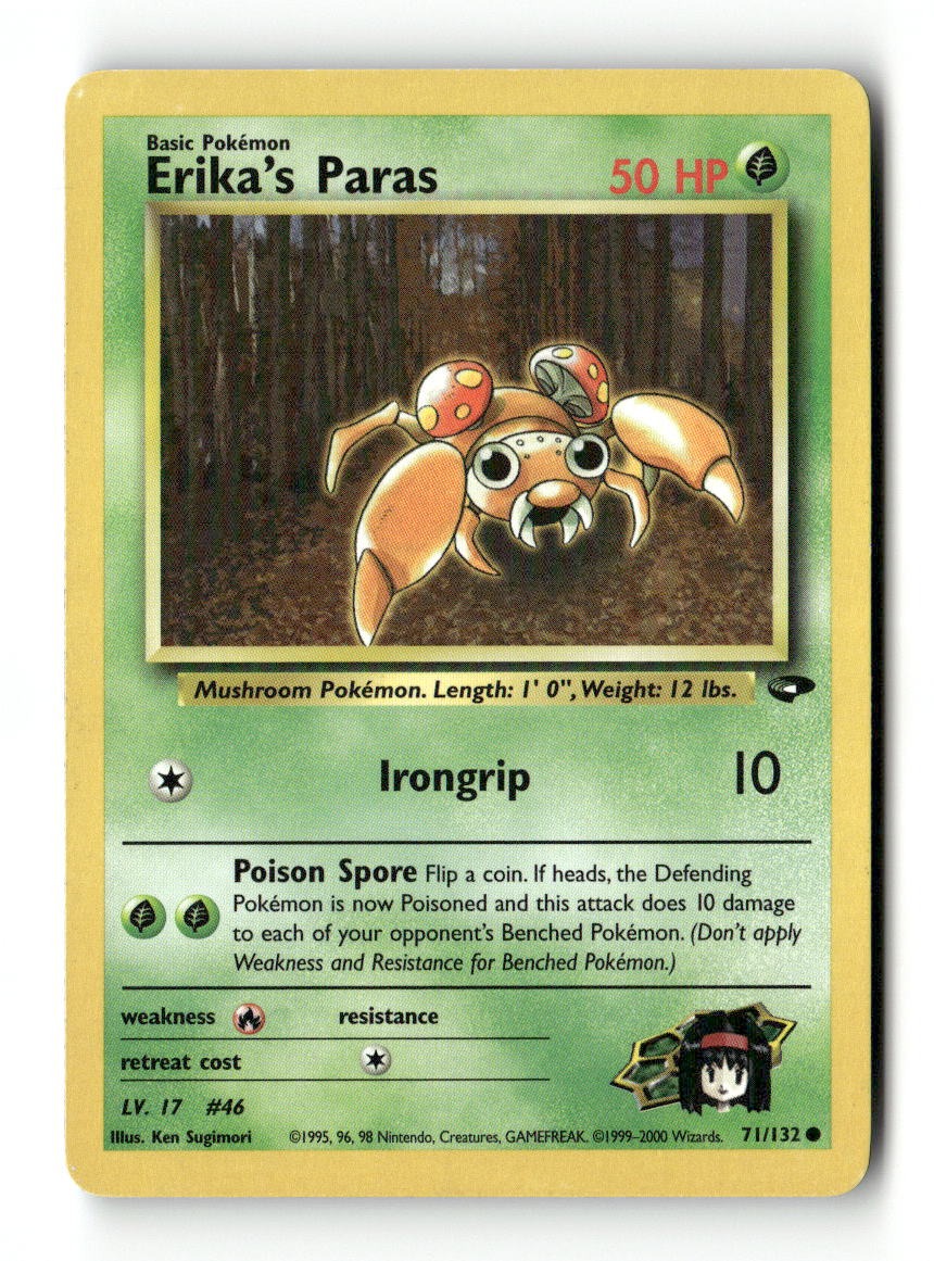 Pokemon Erika's Paras 71/132 Gym Challenge Lightly Played