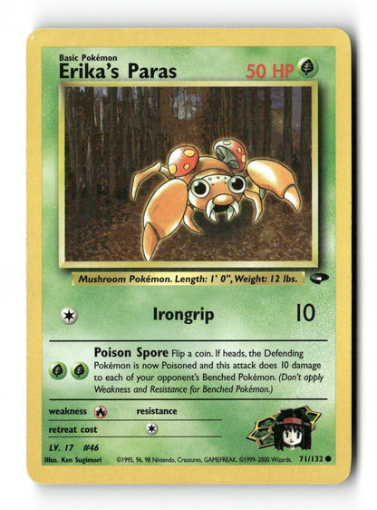 Pokemon Erika's Paras 71/132 Gym Challenge Lightly Played