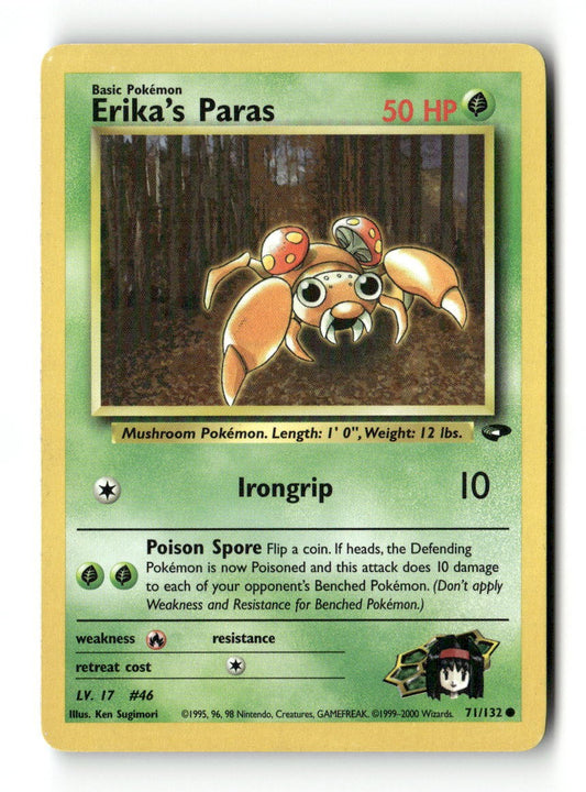 Pokemon Erika's Paras 71/132 Gym Challenge Lightly Played