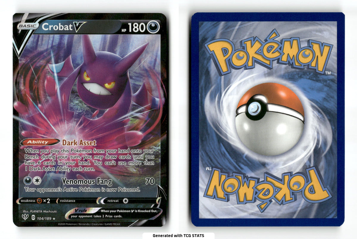 Crobat V 104 - Darkness Ablaze - Near Mint