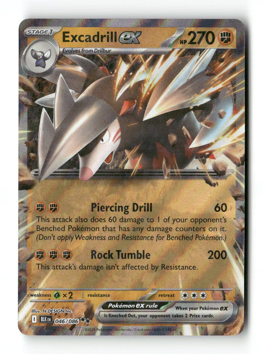 Excadrill ex 46 - Black Bolt - Near Mint