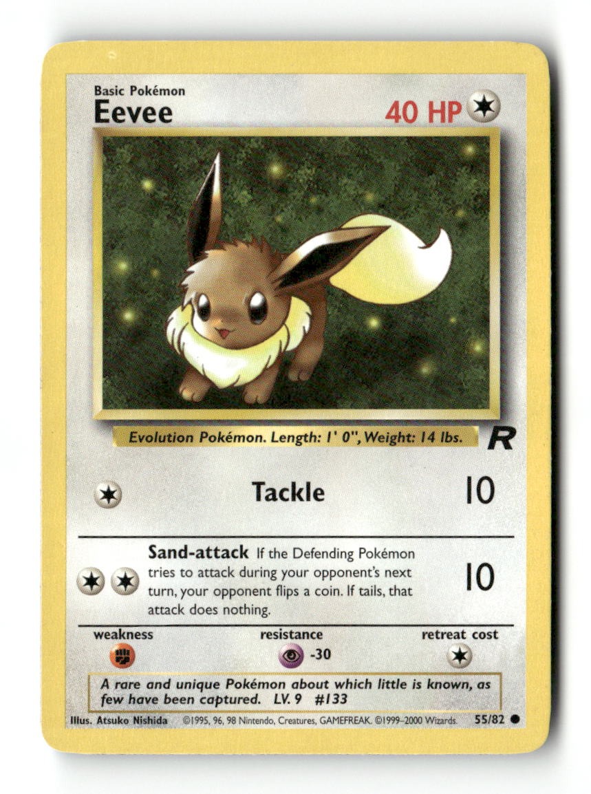 Pokemon Eevee 55/82 Team Rocket Lightly Played