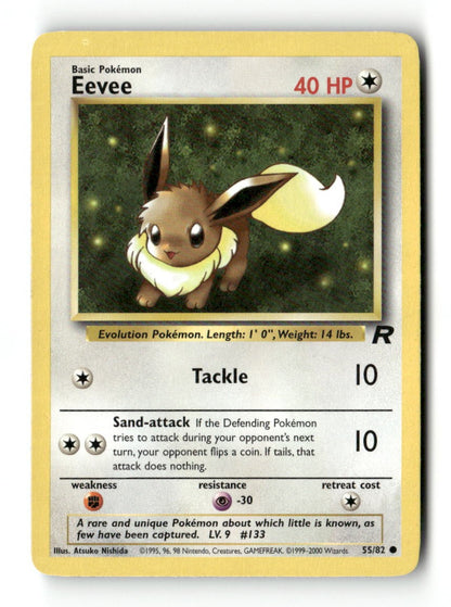 Pokemon Eevee 55/82 Team Rocket Lightly Played