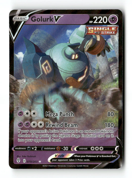 Golurk V 70 - Evolving Skies - Near Mint