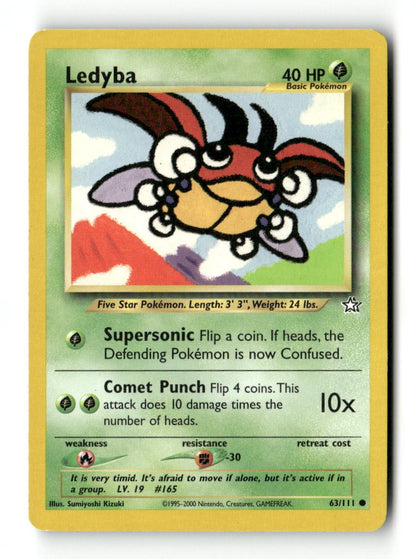 Pokemon Ledyba 63/111 Neo Genesis Lightly Played