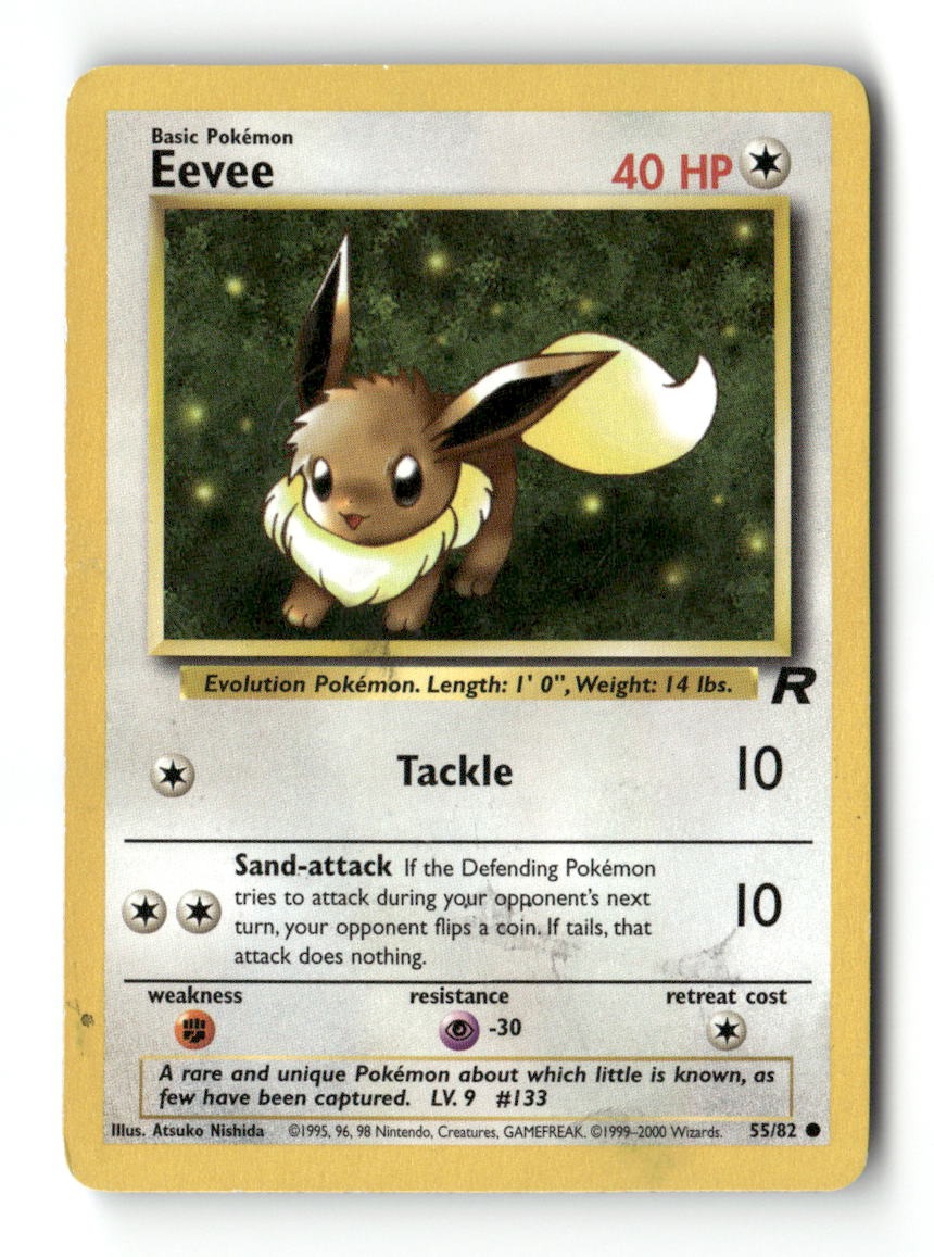 Pokemon Eevee 55/82 Team Rocket Lightly Played