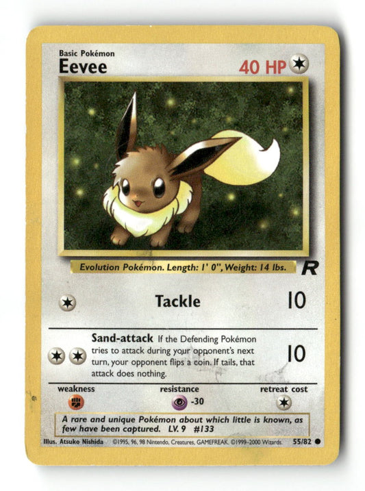 Pokemon Eevee 55/82 Team Rocket Lightly Played