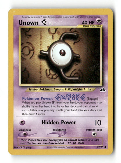 Pokemon Unown [E] 67/75 Neo Discovery Lightly Played