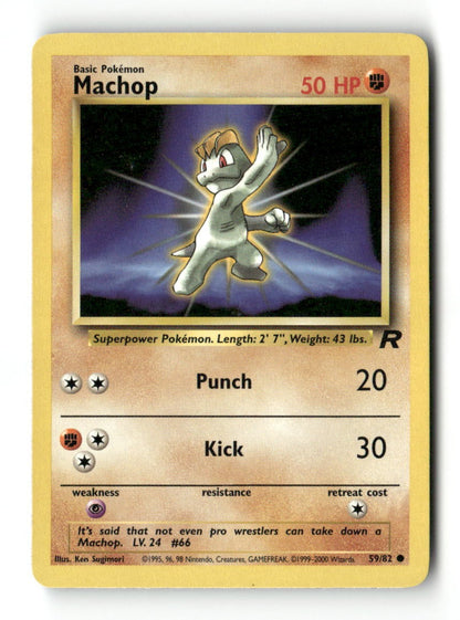 Pokemon Machop 59/82 Team Rocket Lightly Played