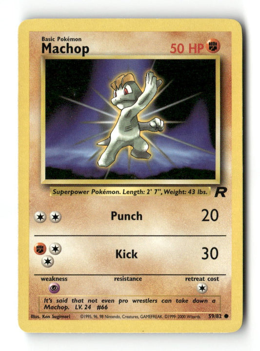Pokemon Machop 59/82 Team Rocket Lightly Played