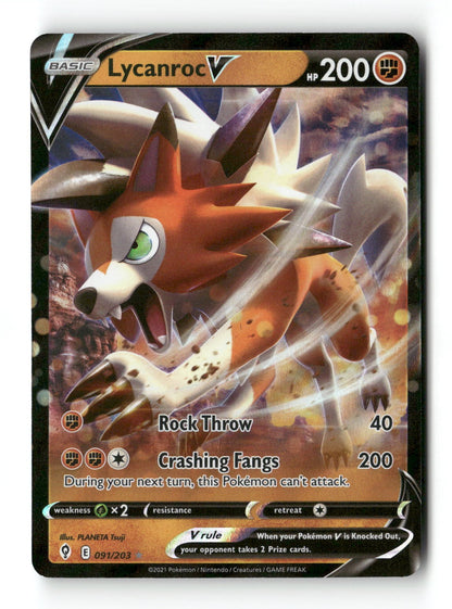 Lycanroc V 091/203 Evolving Skies Near Mint
