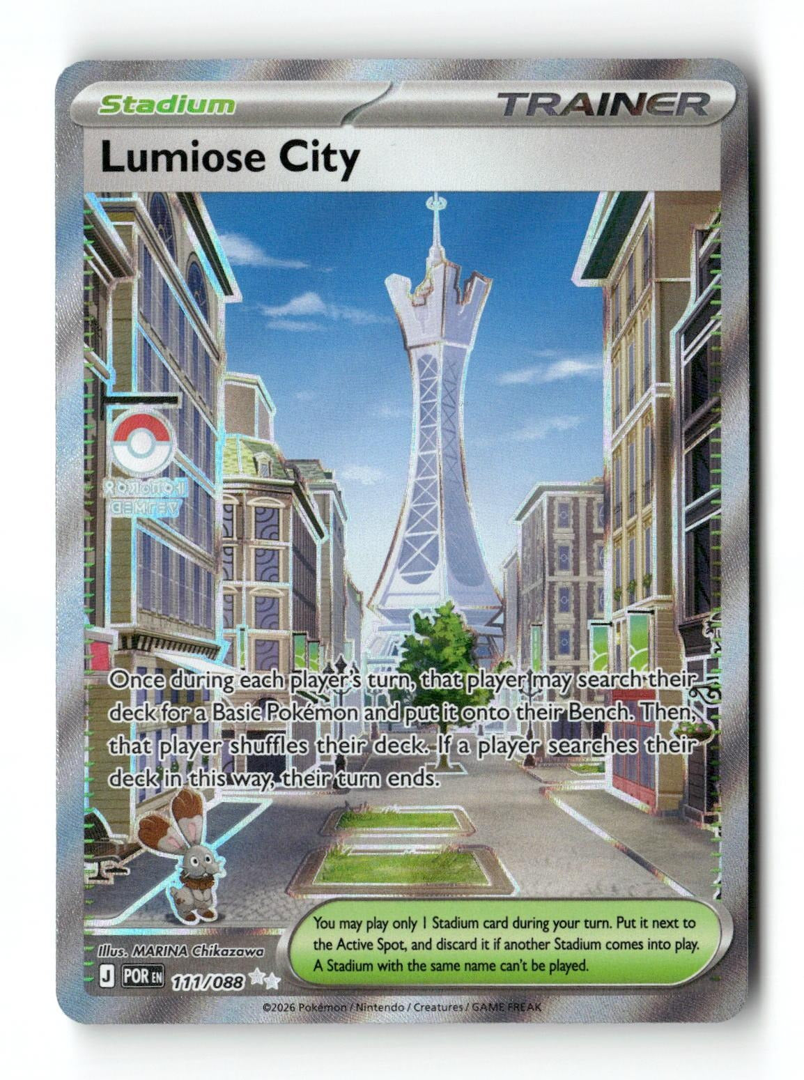 Pokemon Lumiose City 111/088 Perfect Order Near Mint