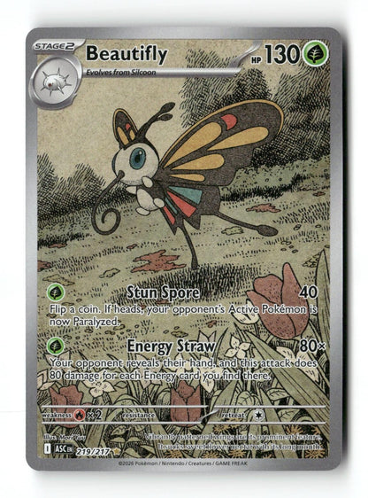 Pokemon Beautifly 219/217 Ascended Heroes Near Mint