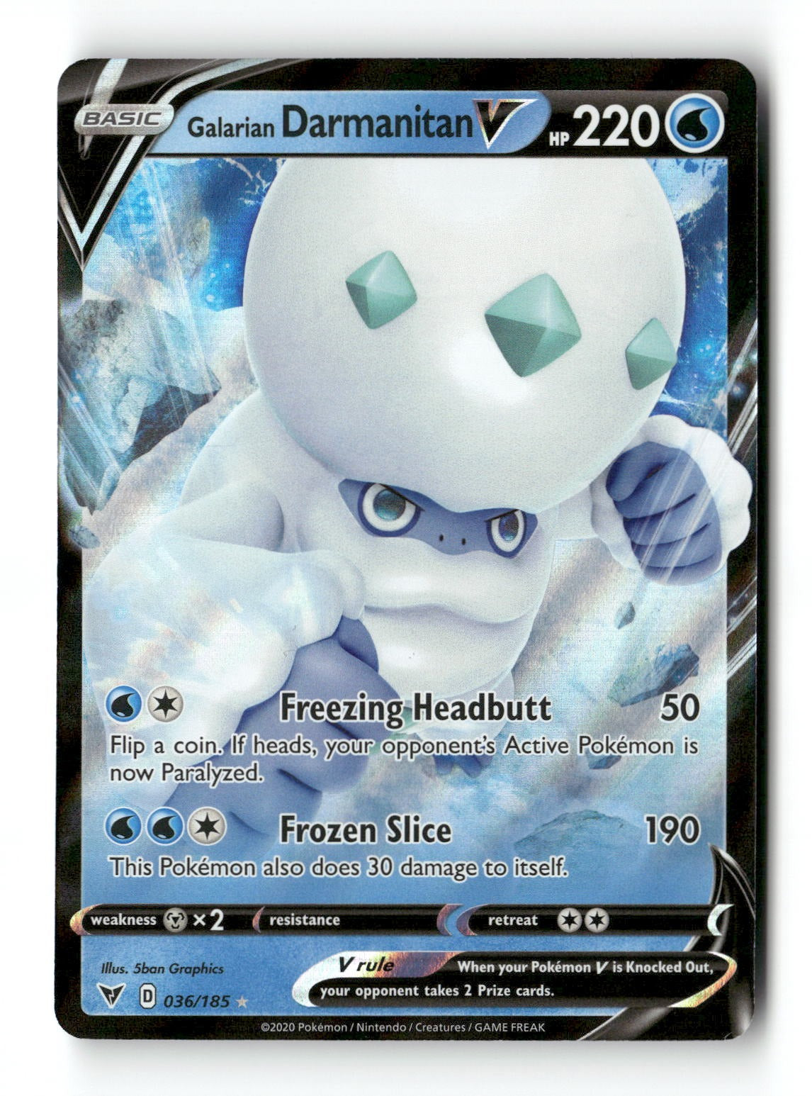 Galarian Darmanitan V 036/185 Vivid Voltage Near Mint