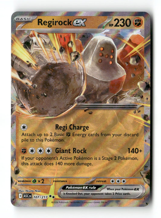 Regirock ex 107 - Ascended Heroes - Near Mint